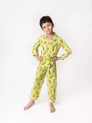 Buy Stylish Cotton Printed Unisex Pajama Set Kid's Full Sleeve Night Suit Set Wear • 24.97£