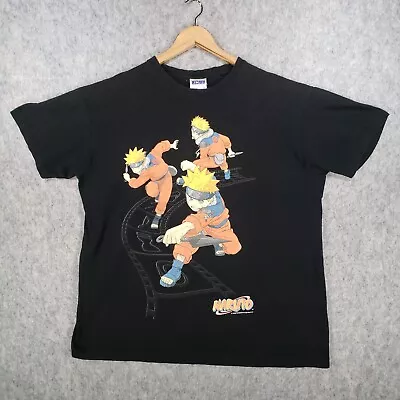 Buy Vintage Naruto Shirt Mens XL Black 2002 Anime Manga Shippuden Masashi Kishimoto • 199.95£