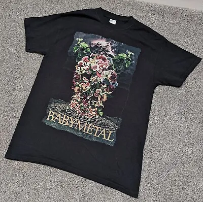 Buy Babymetal - 2018 World Tour Flower Skull Men's T-Shirt - Medium Black • 25£