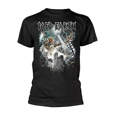 Buy ICED EARTH - DYSTOPIA BLACK T-Shirt, Front & Back Print Large • 20.09£