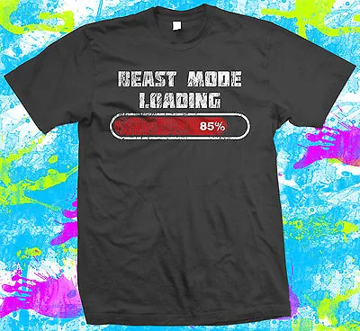 Buy Beast Mode Loading  T-Shirt Gym Clothing Fitness Body Building Weight Training • 10.99£