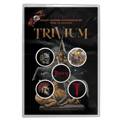 Buy Trivium In The Court Of The Dragon Button Badge Set Official Metal Band Merch • 8.11£