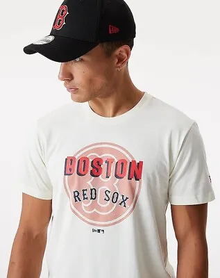 Buy Boston Red Sox New Era MLB XL Heritage Cream Graphic T-Shirt BNIP 45  Chest • 9.99£