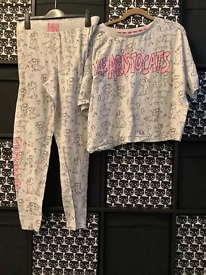 Buy Grey Aristocats Pjs, Tapered Leg And Top Size L • 3.93£