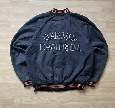 Buy Vintage Harley Davidson Jacket Embroidered Size L  • 150£