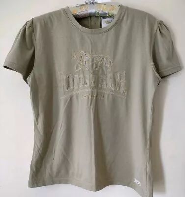 Buy Lonsdale Ladies Khaki Green T-Shirt Size 16 • 4£