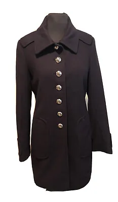 Buy Elie Tahari Wool Coat Outterwear Jacket Purple Size 4 Pea Coat • 14.48£