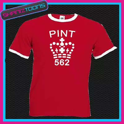 Buy Beer Drinking Pint Symbol Mens Funny Adult Ringer Retro Tshirt  • 14.70£