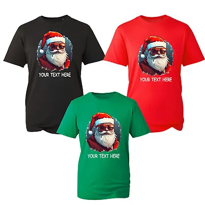 Buy Personalised Merry Christmas Santa Name T-Shirt, Funny Santa Xmas Unisex Gift • 13.99£