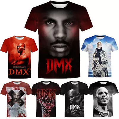 Buy Casual Women Men T-Shirt 3D Print Short Sleeve Tee Top RIP Dmx Hip Hop Plus Size • 9.47£