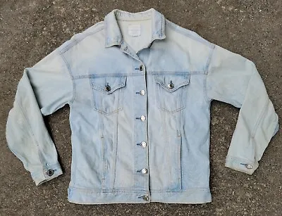 Buy American Eagle Long Sleeve Denim Trucker Jean Jacket Faded  Washed-out  Sz Small • 19.29£