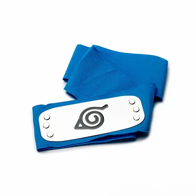 Buy UK Seller Naruto Sasuke Shippuden Metal Plated Headband Forehead Protector Blue • 4.99£
