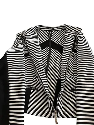 Buy Jacket Woman Alt.B 95% Poliester 5%Elastano Size S Color Black And White Striped • 28.95£