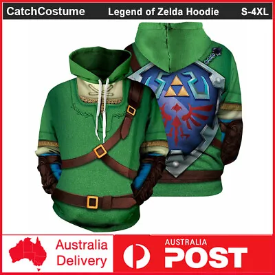 Buy Legend Zelda Cosplay Hoodie Pullover Jumper 3D Printed Sweatshirt Unisex Adults • 21.02£