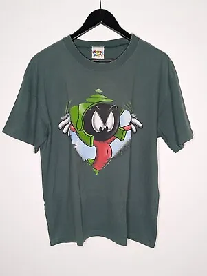 Buy Vintage 90s Looney Tunes Marvin The Martian T-shirt Top Heavy Size L Made In Aus • 61.96£