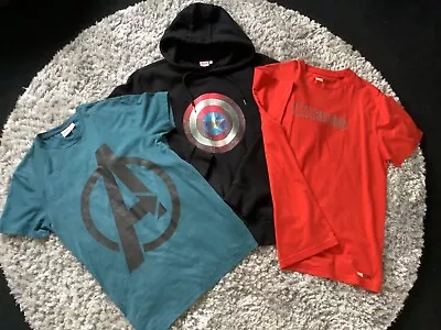 Buy Marvel Clothing Bundle Size M Black Captain America Hoodie Red Avengers T Blue A • 16.95£