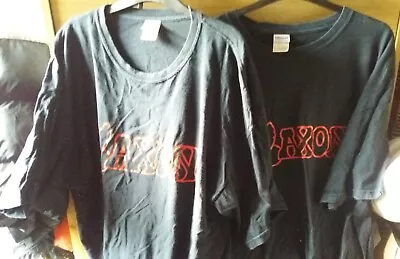 Buy Saxon Tee Shirt - Two Shirts Same Logo On Each. Size 2XL. • 5£