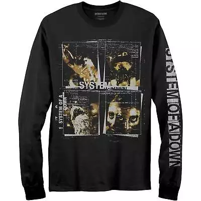 Buy System Of A Down Unisex Long Sleeve T-Shirt: Face Boxes (Sleeve Print) OFFICIAL  • 27.44£