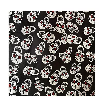 Buy  Halloween Skull Bandana Large Silk Scarf Handkerchief Headbands For Women • 8.15£