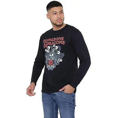 Buy Dungeons & Dragons Mens Long Sleeve T-shirt Beholder Die S-2XL Official • 14£