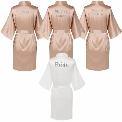 Buy Lace Lace Satin Silk Wedding Dress V-neck Sexy Bride Bridesmaid Dress Pajamas • 10.79£