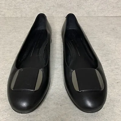 Buy ECCO Anine Ballerina Flats US 7 EU 38 Black Leather Comfort Slip On Shoes • 38.60£