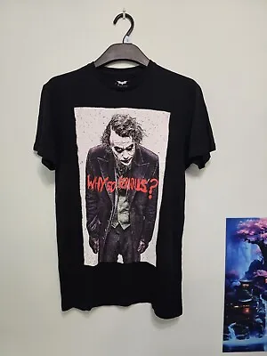 Buy Heath Ledger Dark Knight Joker Why So Serious? Men's T-shirt • 18£
