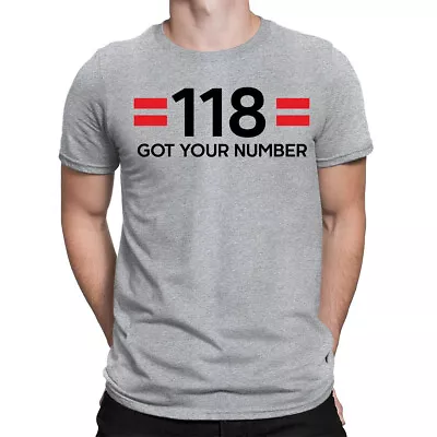 Buy 118 Got Your Number Funny Retro Fancy Humour Running TV Show Mens T-Shirts #6GV • 9.99£