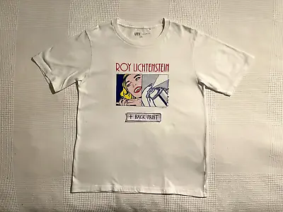 Buy ROY LICHSTENSTEIN T-Shirt Medium White Girl Spray Can 1963 UT Uniqlo POP ART • 17.86£