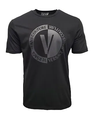 Buy Versace Jeans Couture V Circle Two Tone Black Logo Print T-shirt Rare Yin Yang • 63.74£
