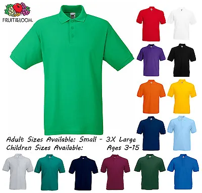 Buy Girls Boys Mens Ladies Polo T-Shirt Plain School PE Sports GYM S M L XL 2XL 3XL • 4.99£