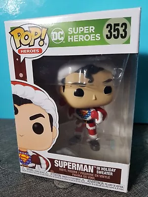 Buy Funko Pop! DC Christmas 353 Superman Holiday Sweater Figure + Protector • 6.99£