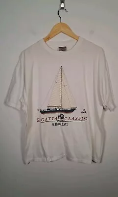 Buy Nautical Ship Bout Single Stitch T-Shirt Size XLARGE Oneila 1992 Regatta Classic • 19.99£