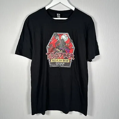 Buy Iron Maiden Trooper Beer Day Of The Dead T Shirt Robinsons Brewery Black Large • 19.99£