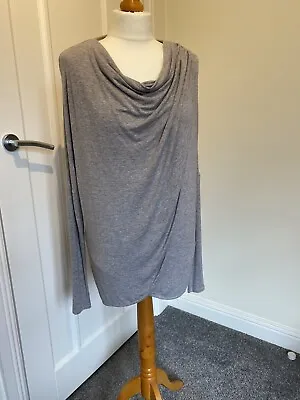 Buy Label Lab Size 12, Lightweight Longline Jersey Wrap Over Top Grey • 7£
