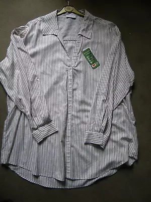 Buy Beige And White Stripe Oversized Shirt Size 18 BNWT • 10.99£