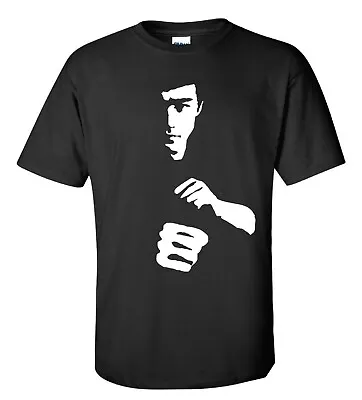 Buy New Bruce Lee Mens Black T Shirt Worn By Tony Stark Avengers Movie Kick • 10.50£