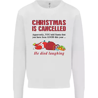 Buy Christmas Is Cancelled Funny Santa Clause Mens Sweatshirt Jumper • 16.99£