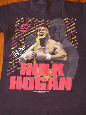 Buy Vintage Hulk Hogan Tee Small 1991 Hulkamania Titan Sports Hollywood Hogan Rare • 113.77£