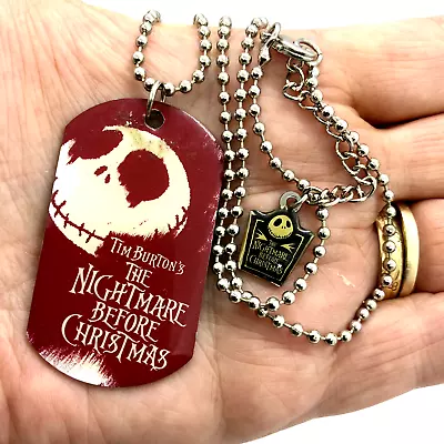 Buy Nightmare Before Christmas Pendant Necklace Silver Tone Chain Costume Jewellery • 0.99£
