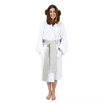 Buy Star Wars Princess Leia Unisex Hooded Bathrobe For Adults One Size Fits Most • 80.80£