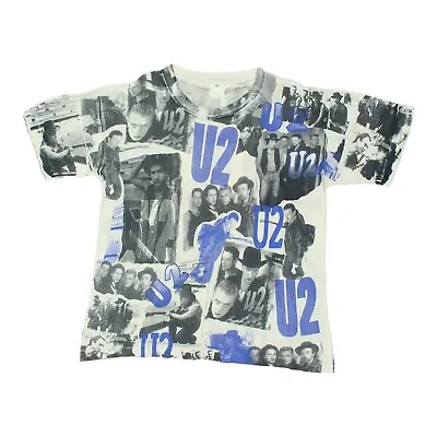 Buy U2 Mens All Over Print Tshirt | Vintage 90s Single Stitch Rock Music Band Tee • 200£