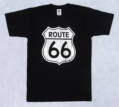 Buy Route 66 Classic Biker T Shirt, Men's Cotton Tshirt • 5.80£