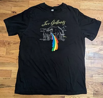 Buy Two Gallants Rainbow Unicorns Shirt - XL - Indie Folk Tour Band Concert Merch • 47.35£