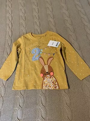 Buy BNWT Girls - I Am Two -  Birthday Long Sleeve Cotton T-shirt Top From Next. • 8£
