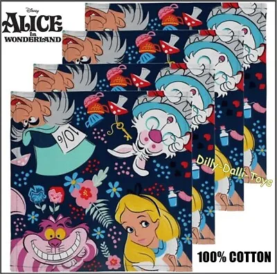 Buy Disney Alice In Wonderland Napkin Set Cotton Cloth Fabric Napkins Cheshire Cat • 8.99£