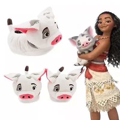Buy Disney Store Animals Moana Pig Pua Children's Kids Slippers 3d Plush New • 24.99£