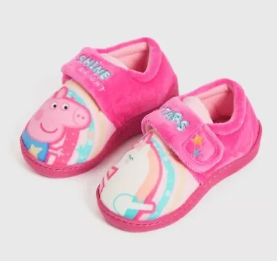 Buy Girls Kids Peppa Pig Pink Slippers Size Uk 6-7 8-9 Infants • 9.99£