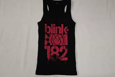 Buy Blink182 3 Bars Smile Drip Pink Logo Ladies Skinny Vest Top T Shirt Official • 7.99£