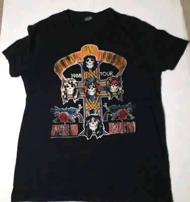 Buy Guns N Roses 1988 Tour Appetite For Destruction Zara Man 2016 Black Frog EUR XL • 11.99£